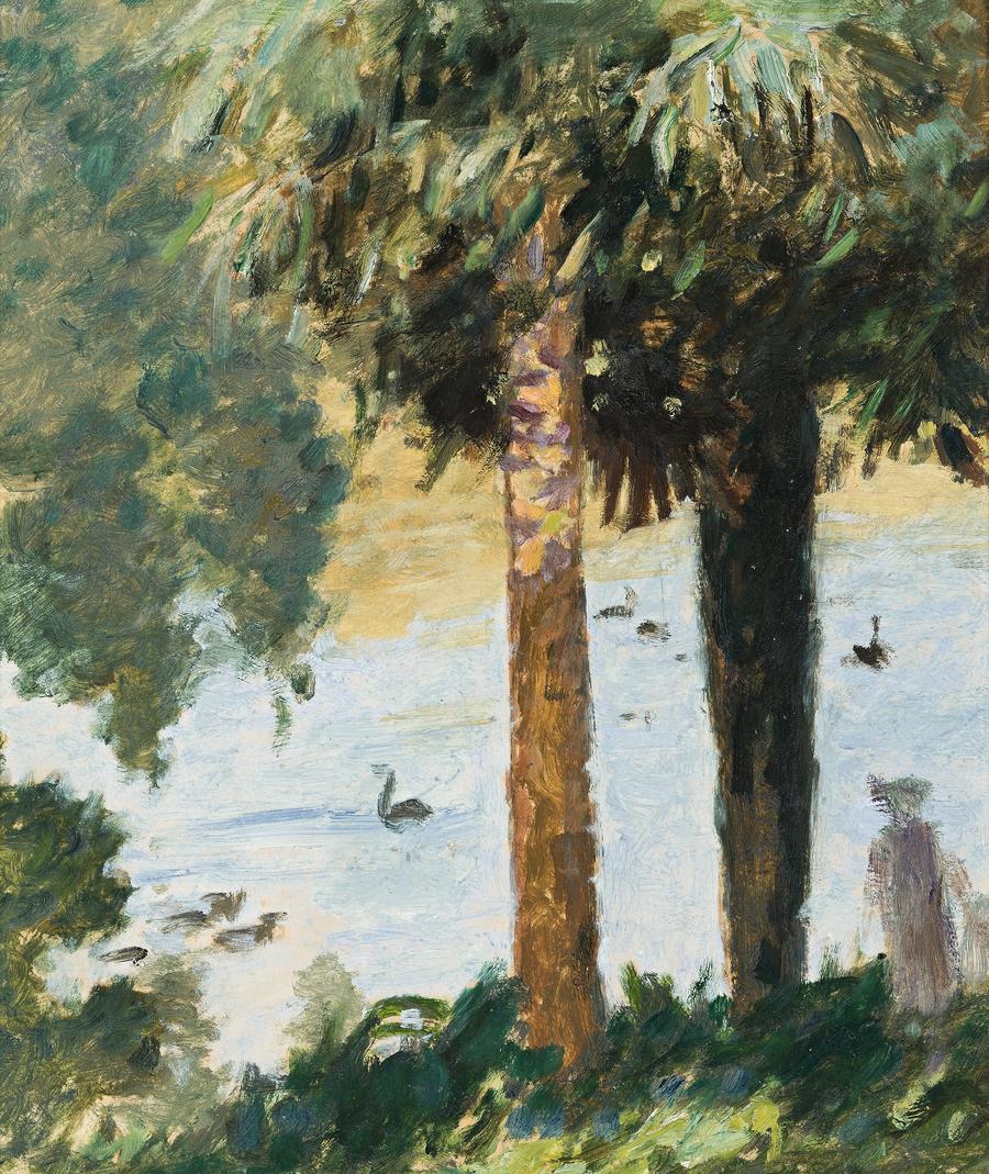 TWO PALM TREES (MELBOURNE BOTANIC GARDENS), c.193233 Deutscher and