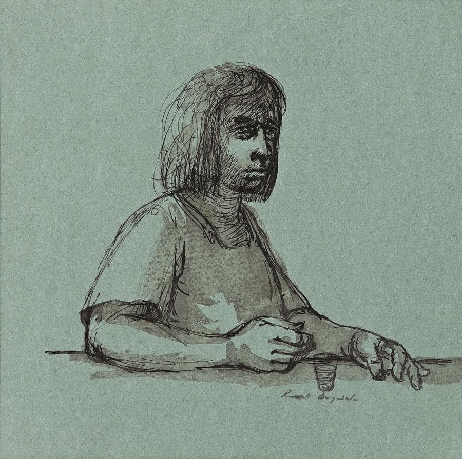 WOMAN AT BAR