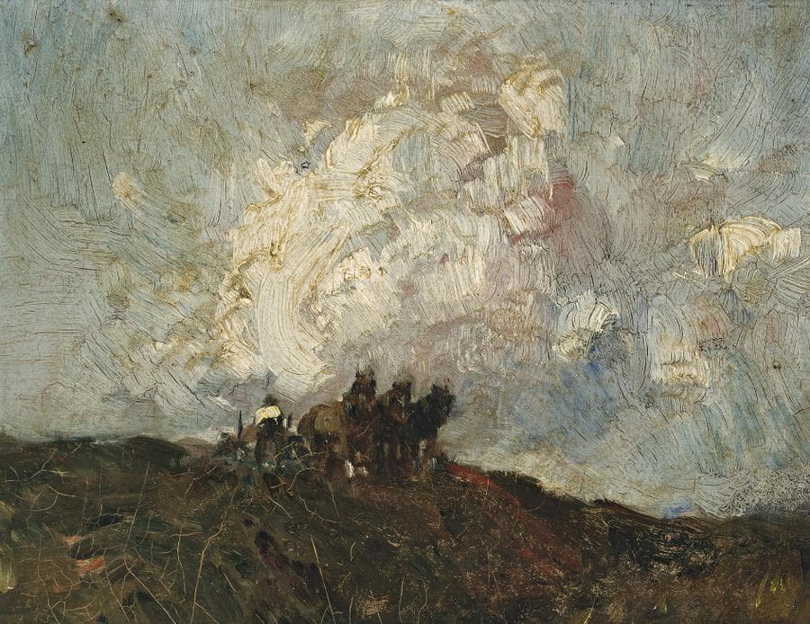 HORSES PLOUGHING, EARLY 20TH CENTURY