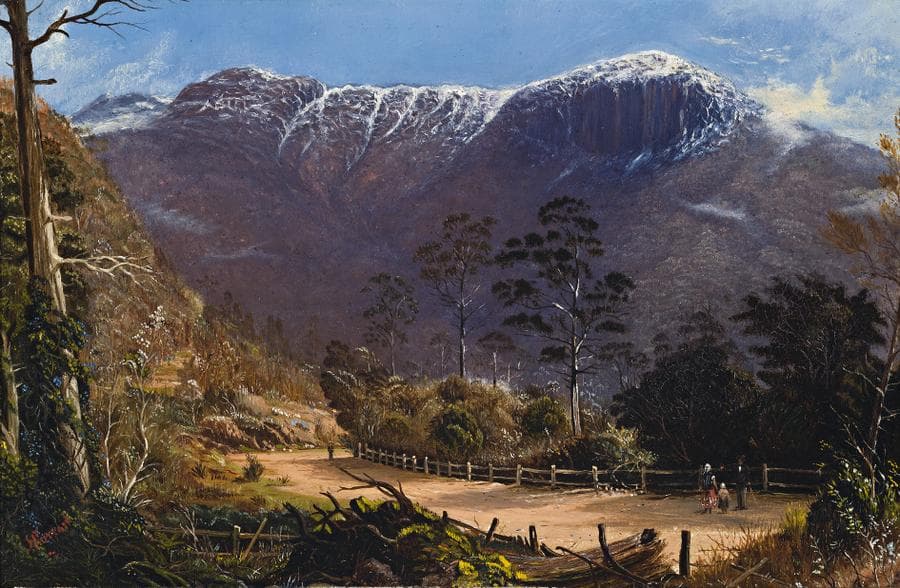STRICKLAND AVENUE, HOBART WITH MOUNT WELLINGTON IN THE DISTANCE