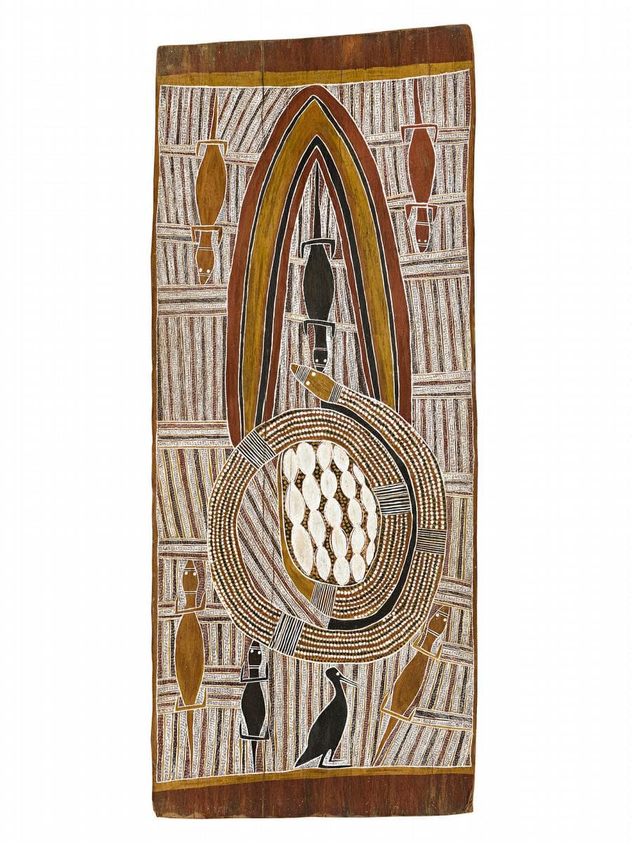 RAINBOW SERPENT AND GOANNAS AND BIRD AT YATHALAMARA
