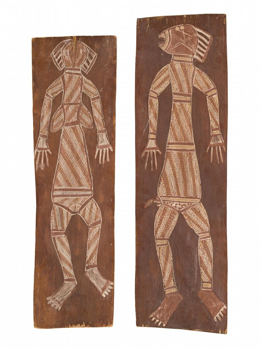 (i) MALE SPIRIT FIGURE (ii) FEMALE SPIRIT FIGURE