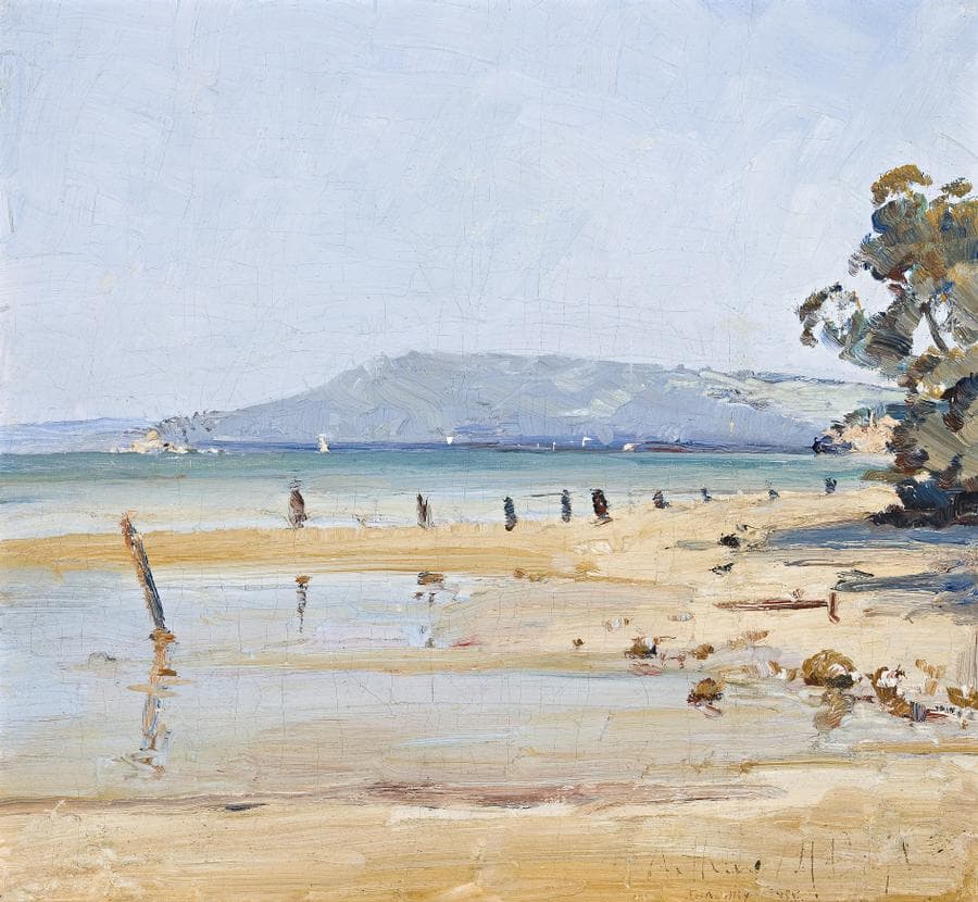 BEACH AT ROSEBUD WITH MT MARTHA IN DISTANCE