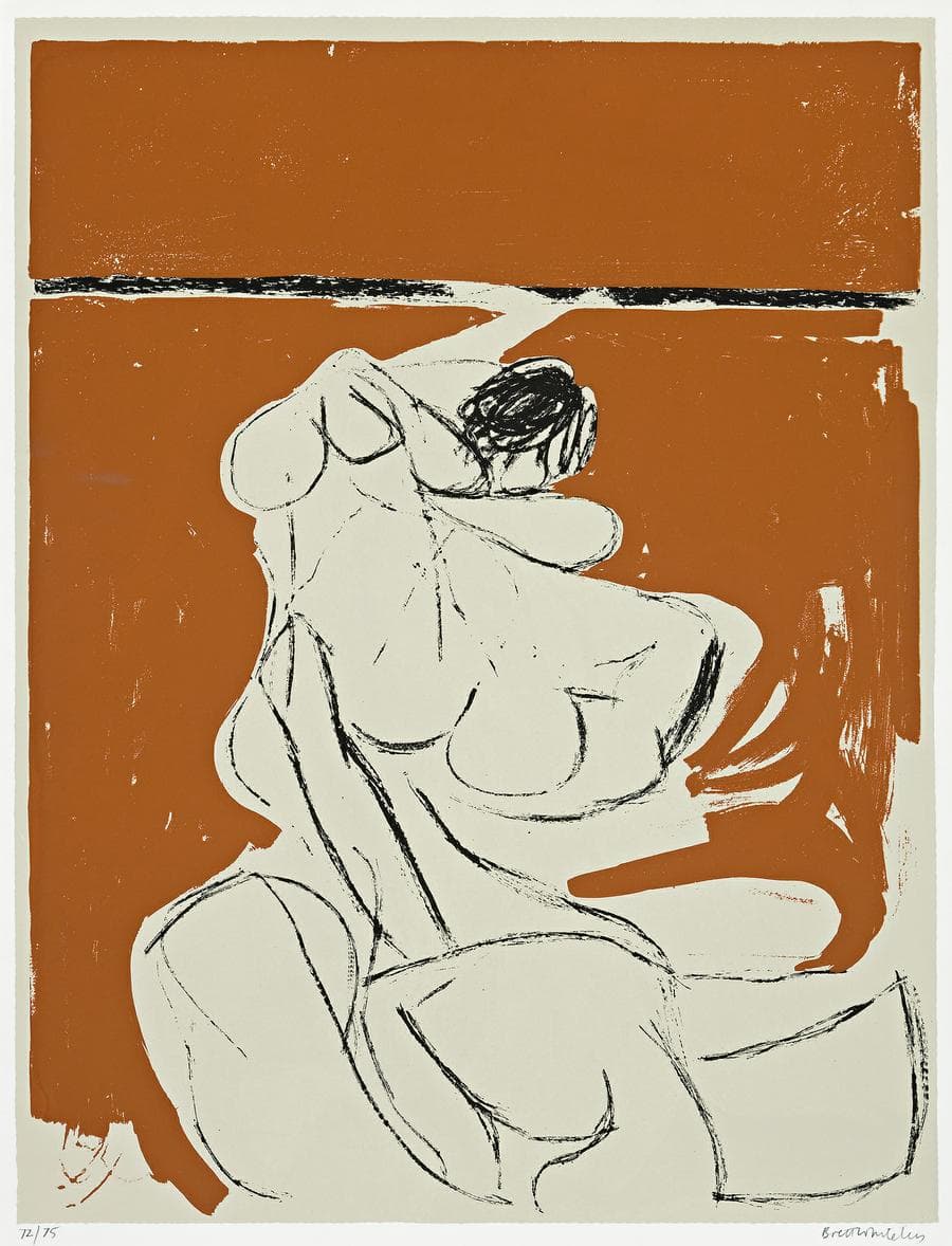 FIGURE ON AN ORANGE BACKGROUND