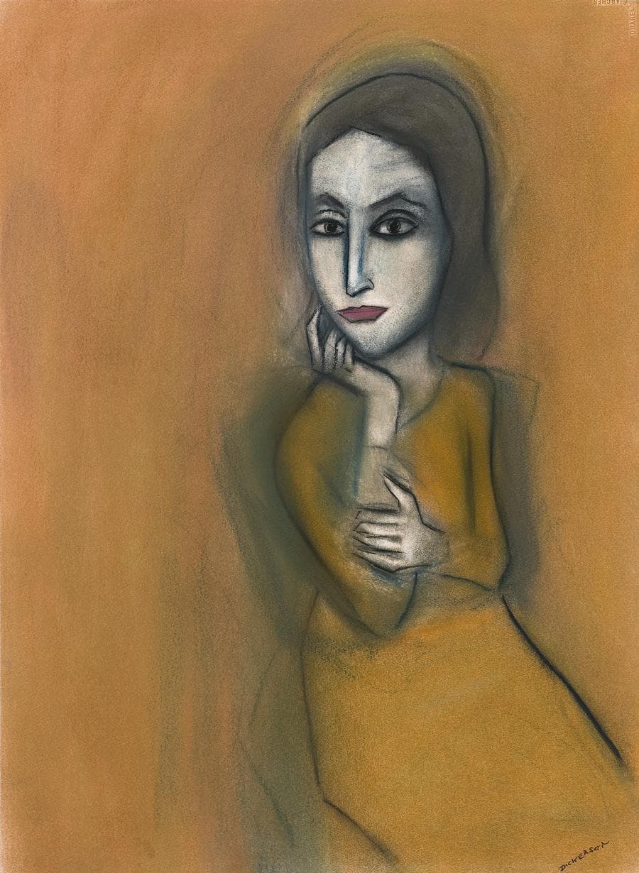 PENSIVE GIRL IN ORANGE