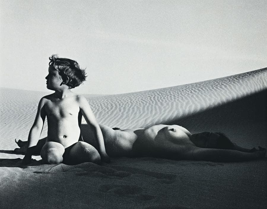 MOTHER AND CHILD IN DUNES