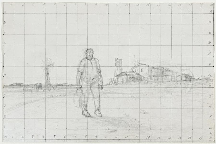 STUDY FOR CARETAKER AND HIS DAUGHTER, WHIPPLE CREEK BORE