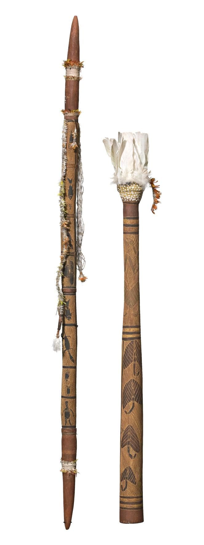 A PAIR OF RANNGA (MORNING STAR) POSTS
