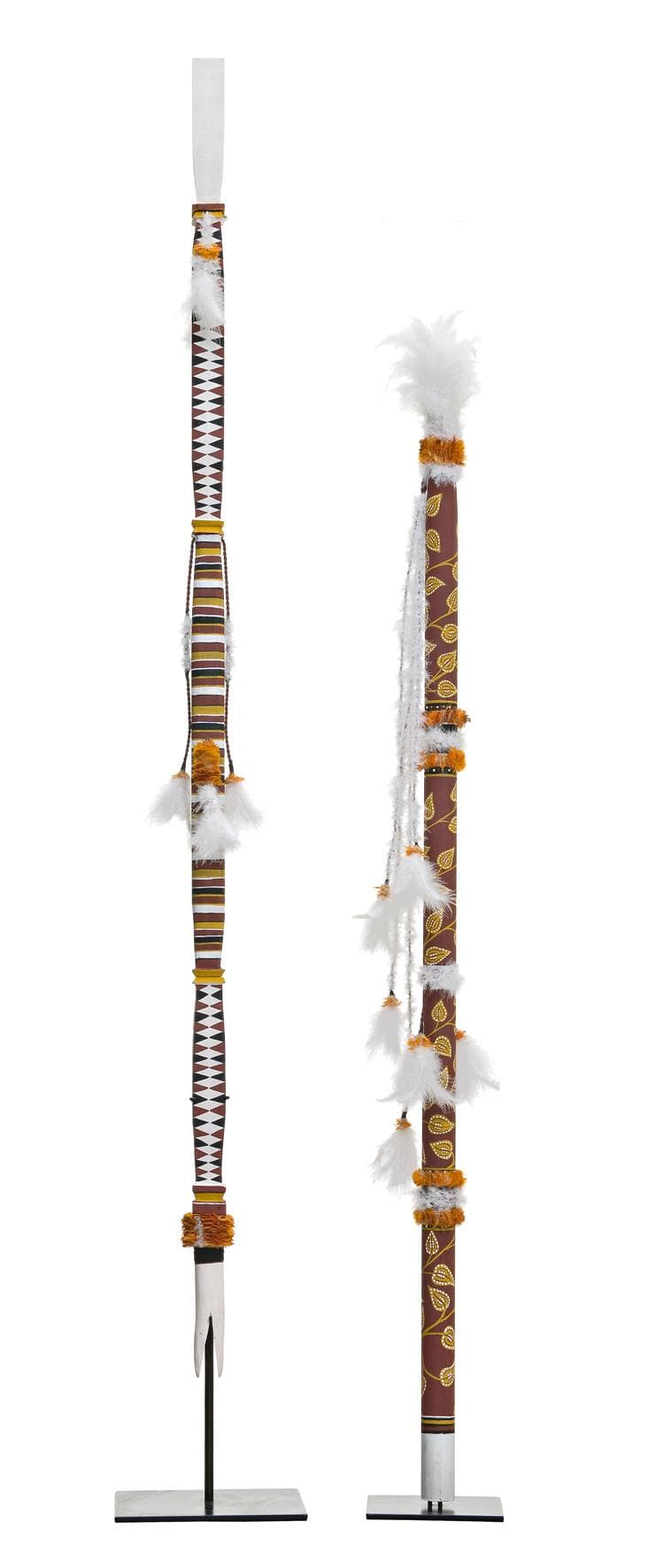 MORNING STAR POLE WITH YAM LEAF DECORATIONS