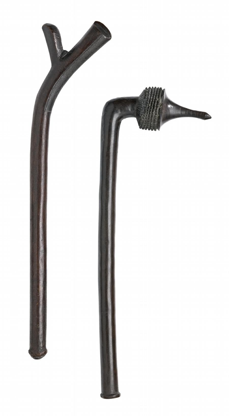A PAIR OF FIJIAN FIGHTING CLUBS