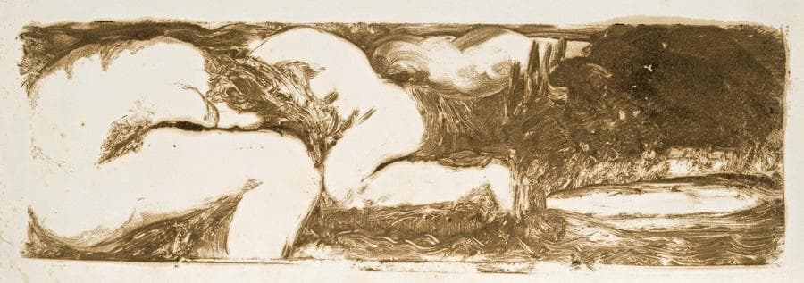 (i) THE BEARERS, c.1898 (ii) RECUMBENT FIGURES