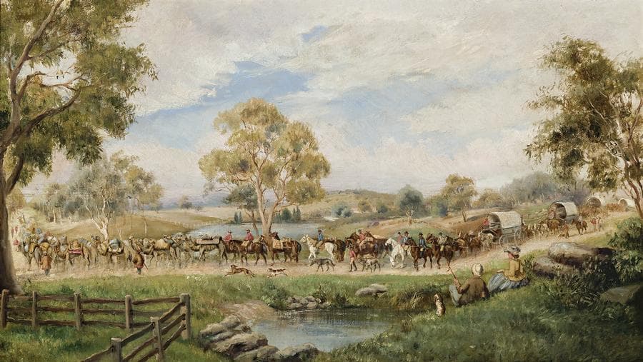 THE BURKE AND WILLS EXPEDITION. 1860. AT BARNEDOWN ON THE CAMPASPE