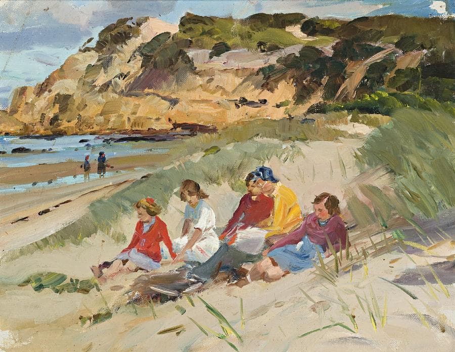 FIGURES ON THE BEACH, SORRENTO