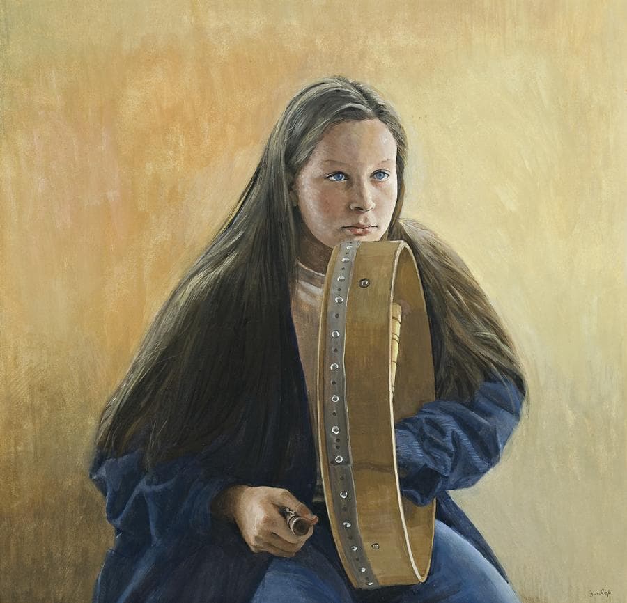 GIRL WITH IRISH DRUM
