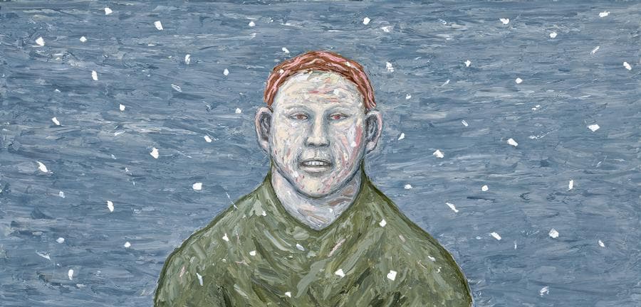PAINTING, 2005 (FIGURE IN OLIVE JUMPER)