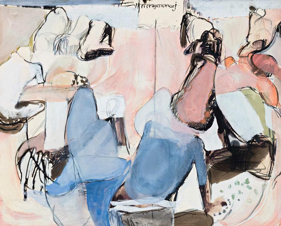 UNTITLED (BLUE AND PINK ABSTRACT), c.1961-3