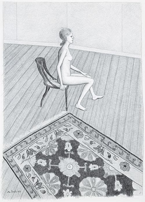 NUDE WITH FLORAL CARPET