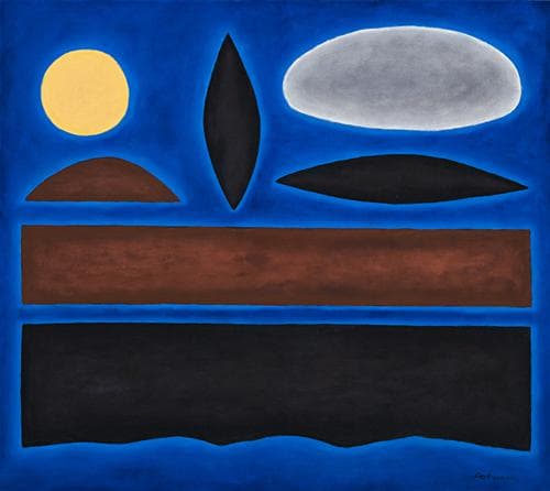 BLUE NIGHT AND FULL MOON
