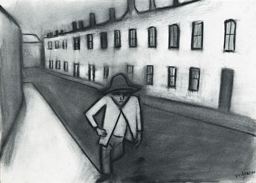 MAN WALKING HOME