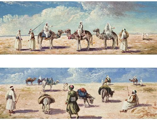 (PAIR OF MIDDLE EASTERN SCENES)