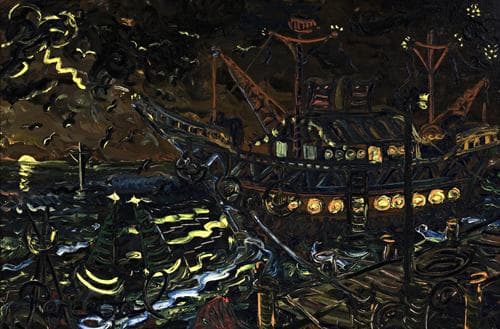 BOAT AT NIGHT