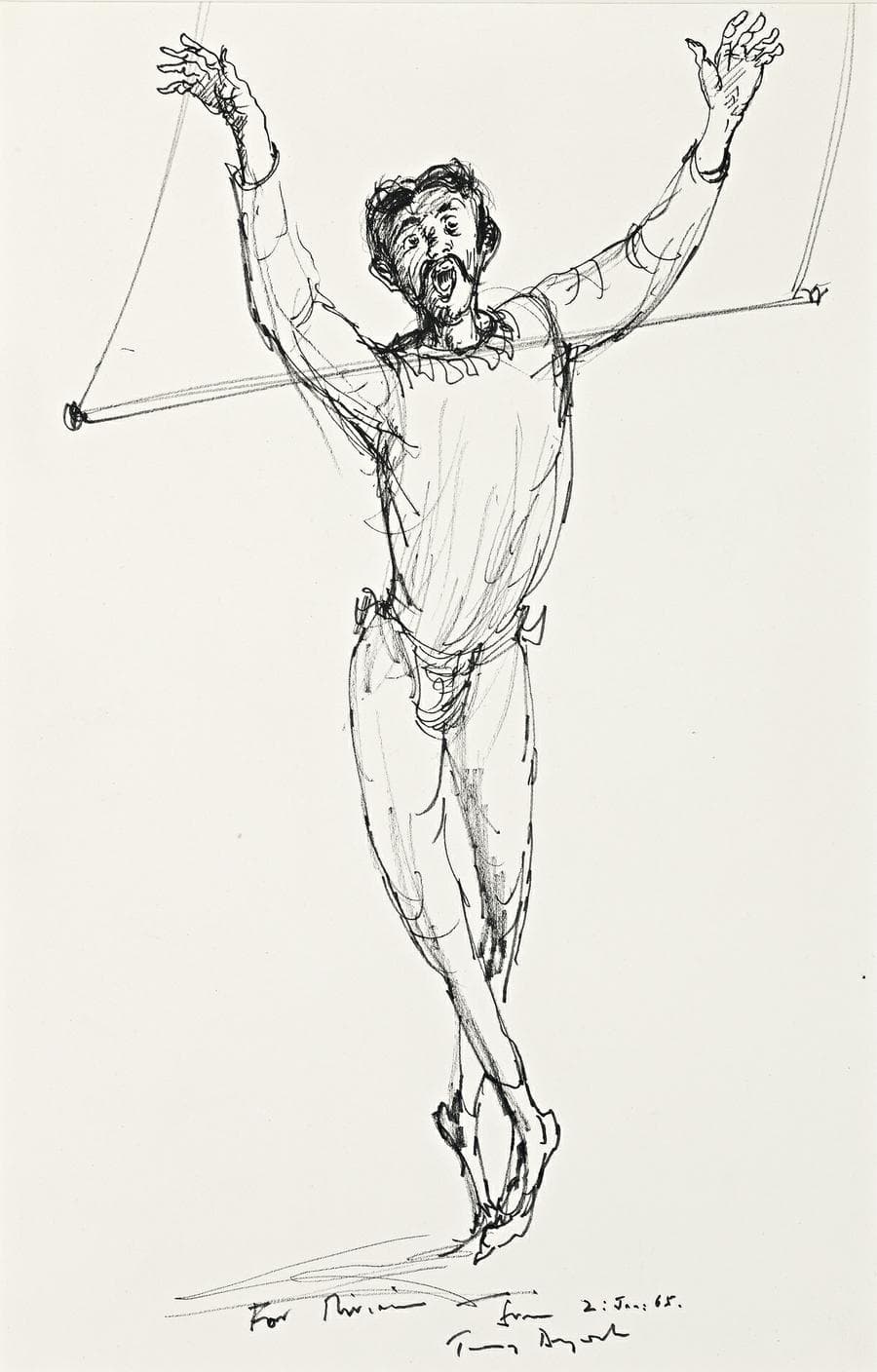 MAN ON FLYING TRAPEZE