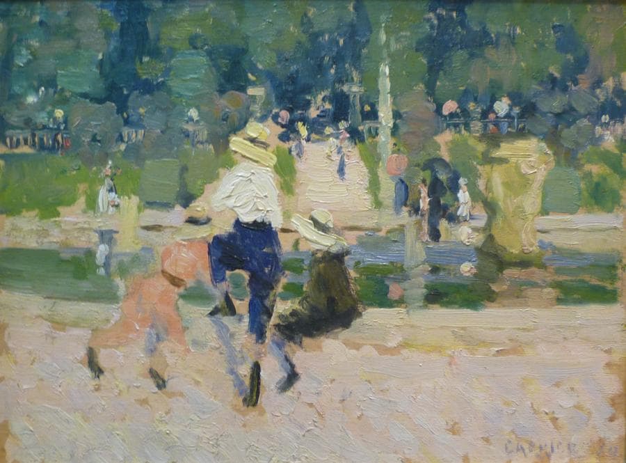 CHILDREN PLAYING, LUXEMBOURG GARDENS, PARIS