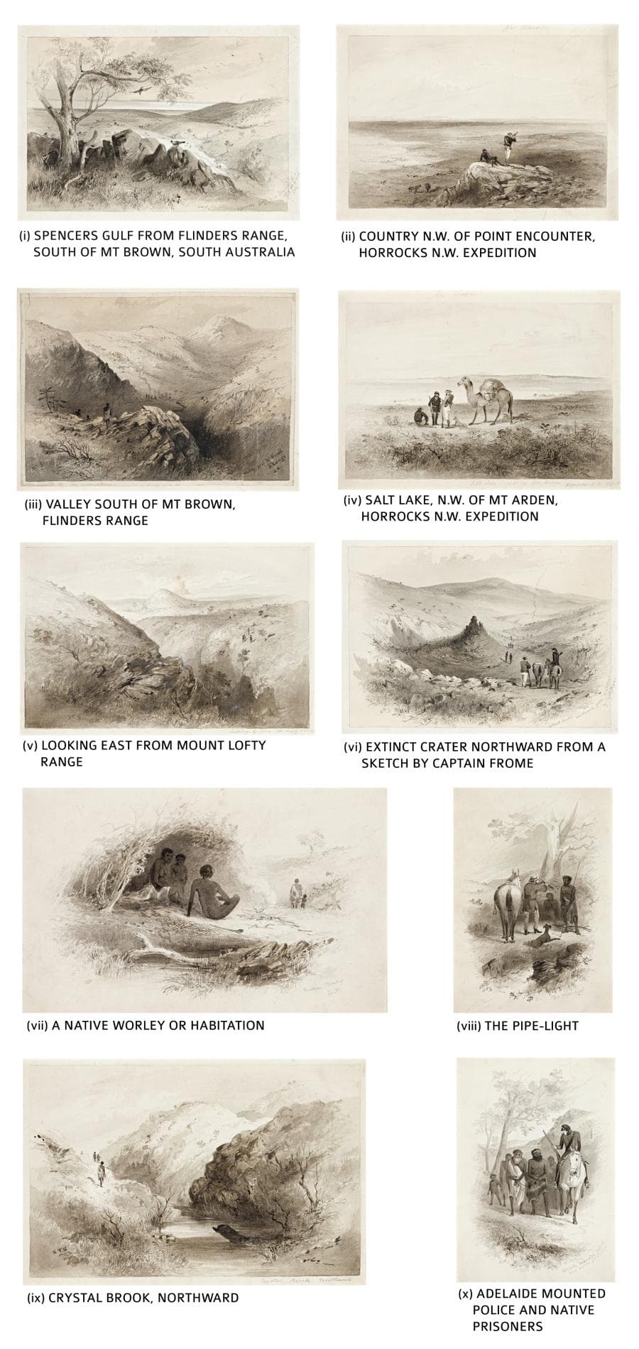 A COLLECTION OF SKETCHES FROM HORROCKS EXPEDITION, 1846 AND SOUTH AUSTRALIA