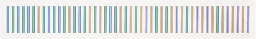 SEQUENCE STUDY 1, TURQUOISE, MAGENTA, OCHRE