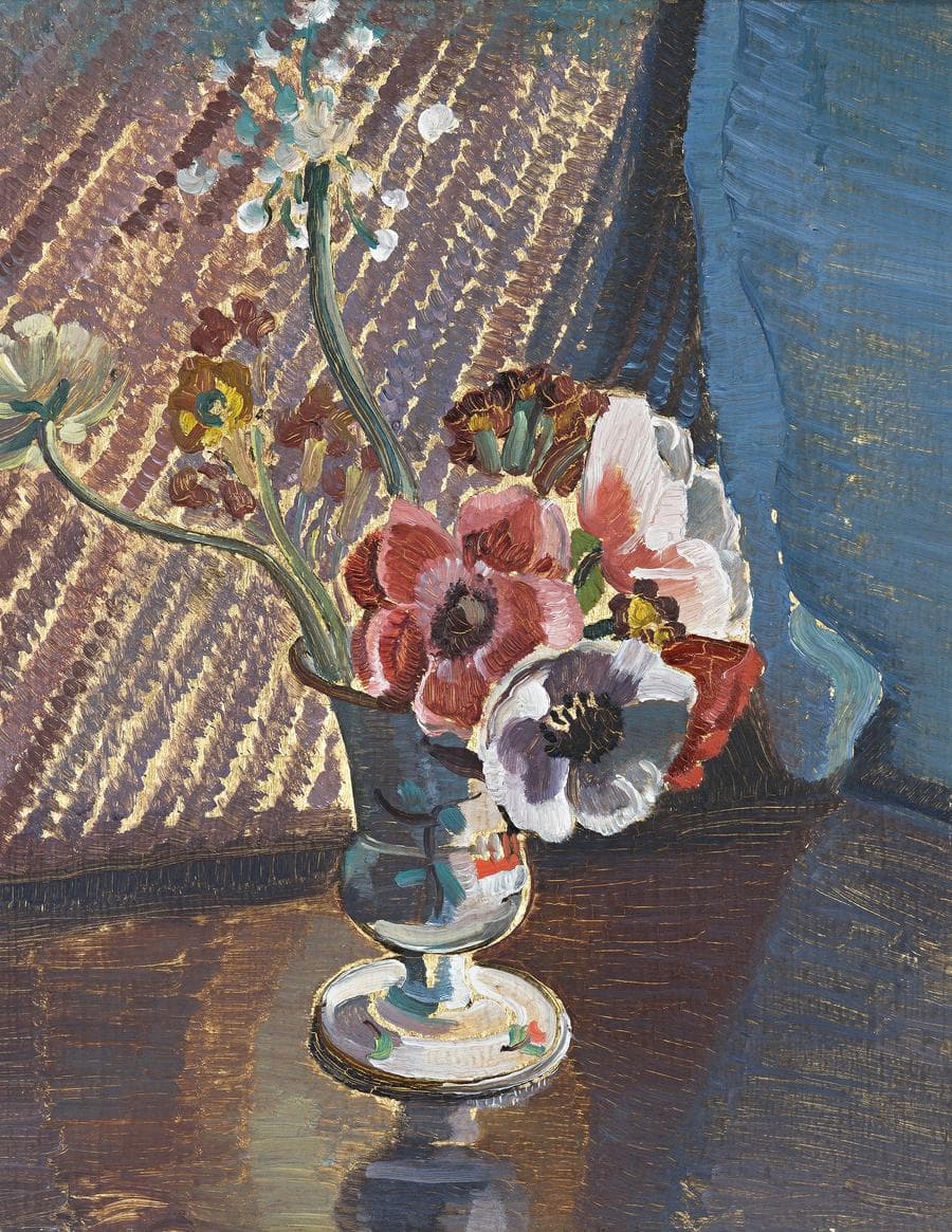 STILL LIFE, AGAPANTHUS AND RANUNCULUS