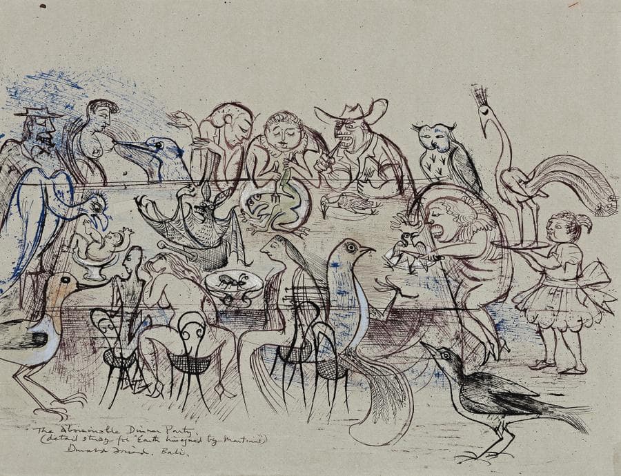 THE ABOMINABLE DINNER PARTY (STUDY FOR ‘EARTH IMAGINED BY MARTIANS’)