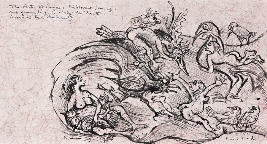 THE ARTS OF PEACE (STUDY FOR ‘EARTH IMAGINED BY MARTIANS’)