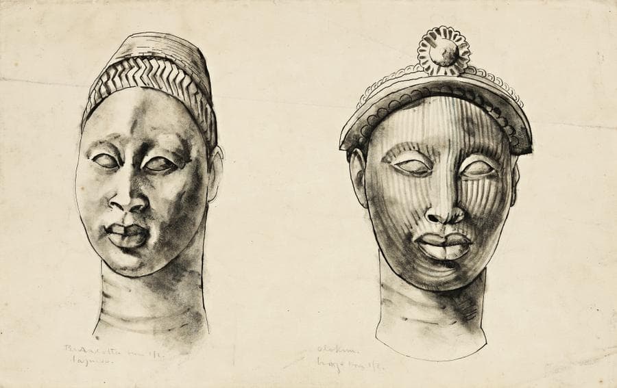 HEAD STUDIES FROM SCULPTURE, NIGERIA