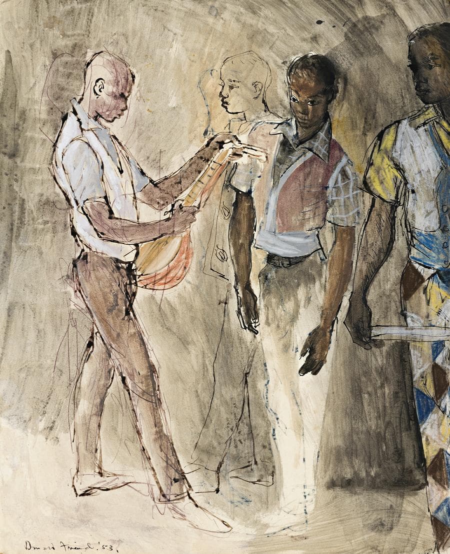 NEGROES WITH A LUTE