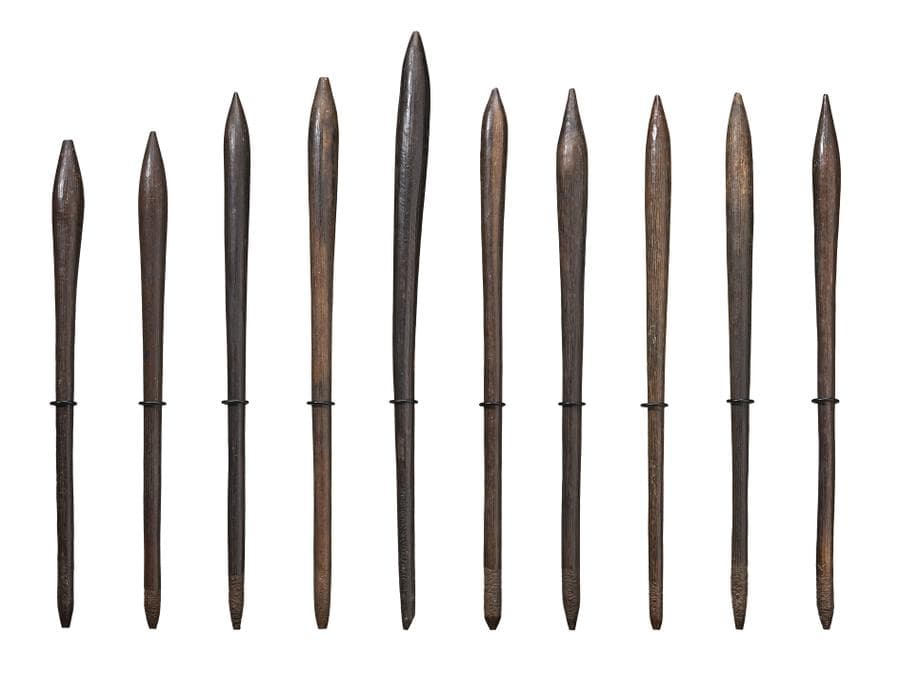 GROUP OF TEN THROWING CLUBS
