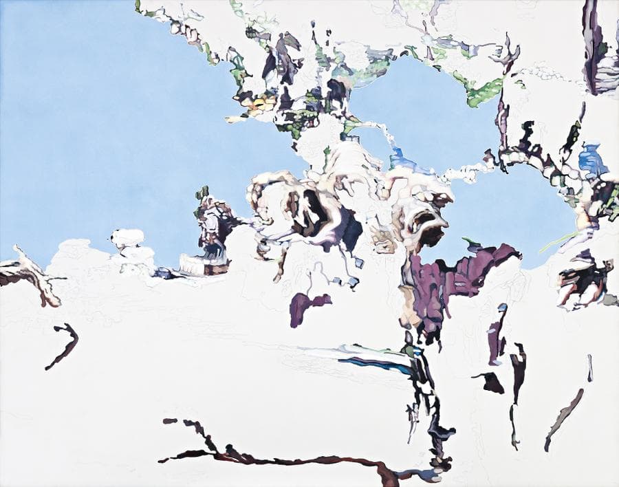 VIDEOGRAPHIC PAINTING: PALE PARIS BLUE