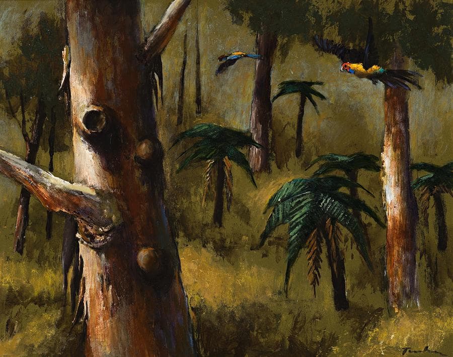 PARROTS THROUGH THE TREES