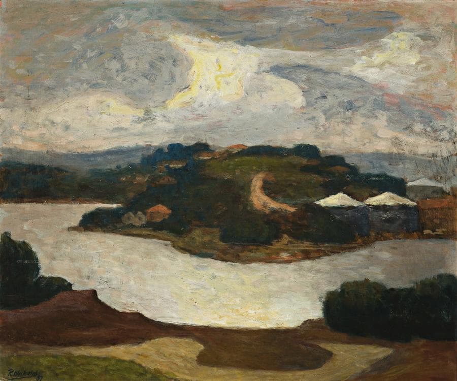 HAWKESBURY RIVER LANDSCAPE WITH HOUSES