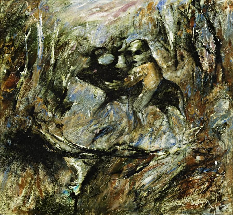 FIGURE WITH BEAST