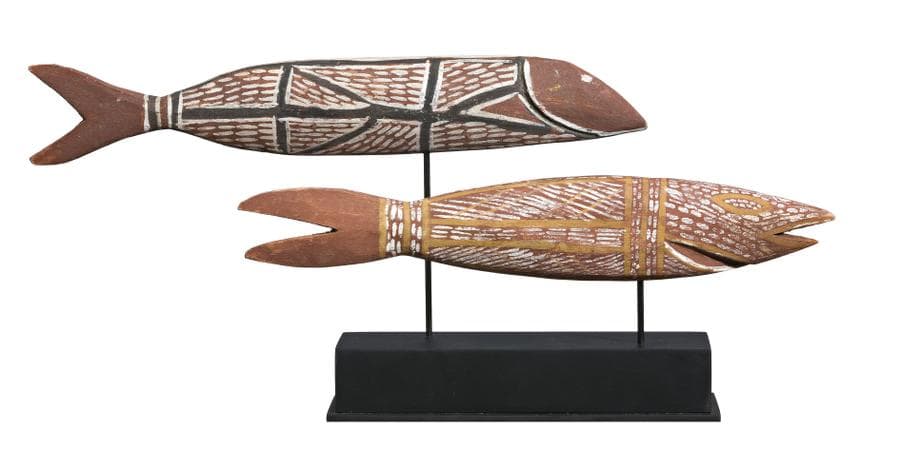 A PAIR OF TOTEMIC FISH