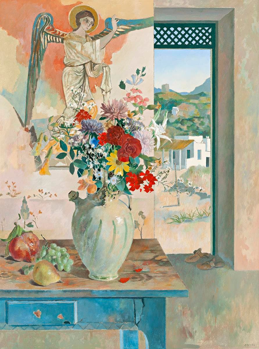 STILL LIFE WITH ANGEL FRESCO