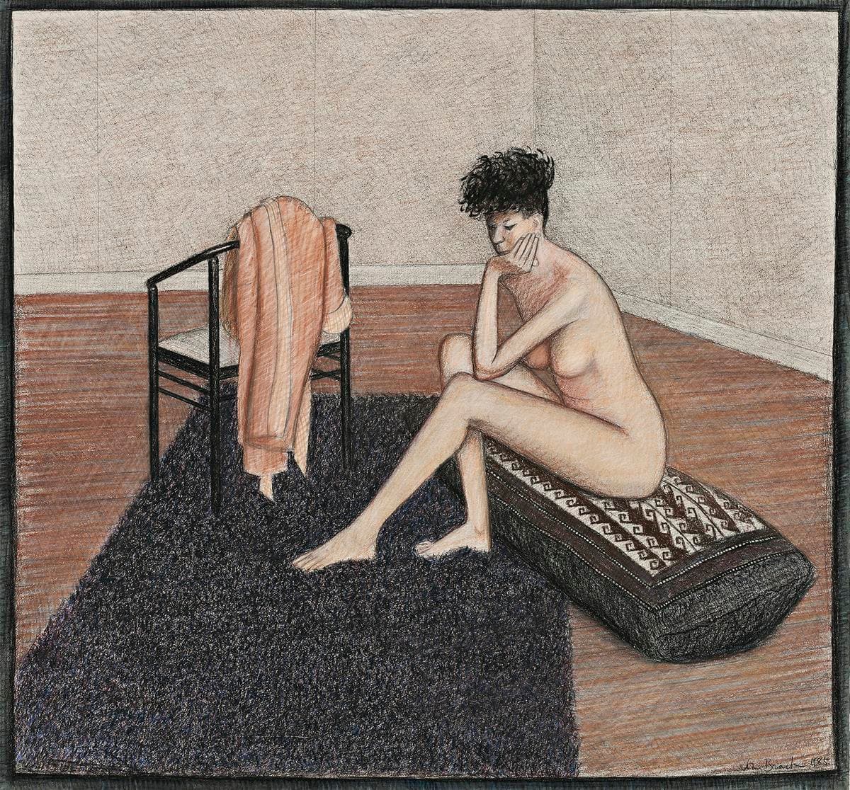 NUDE WITH PURPLE RUG