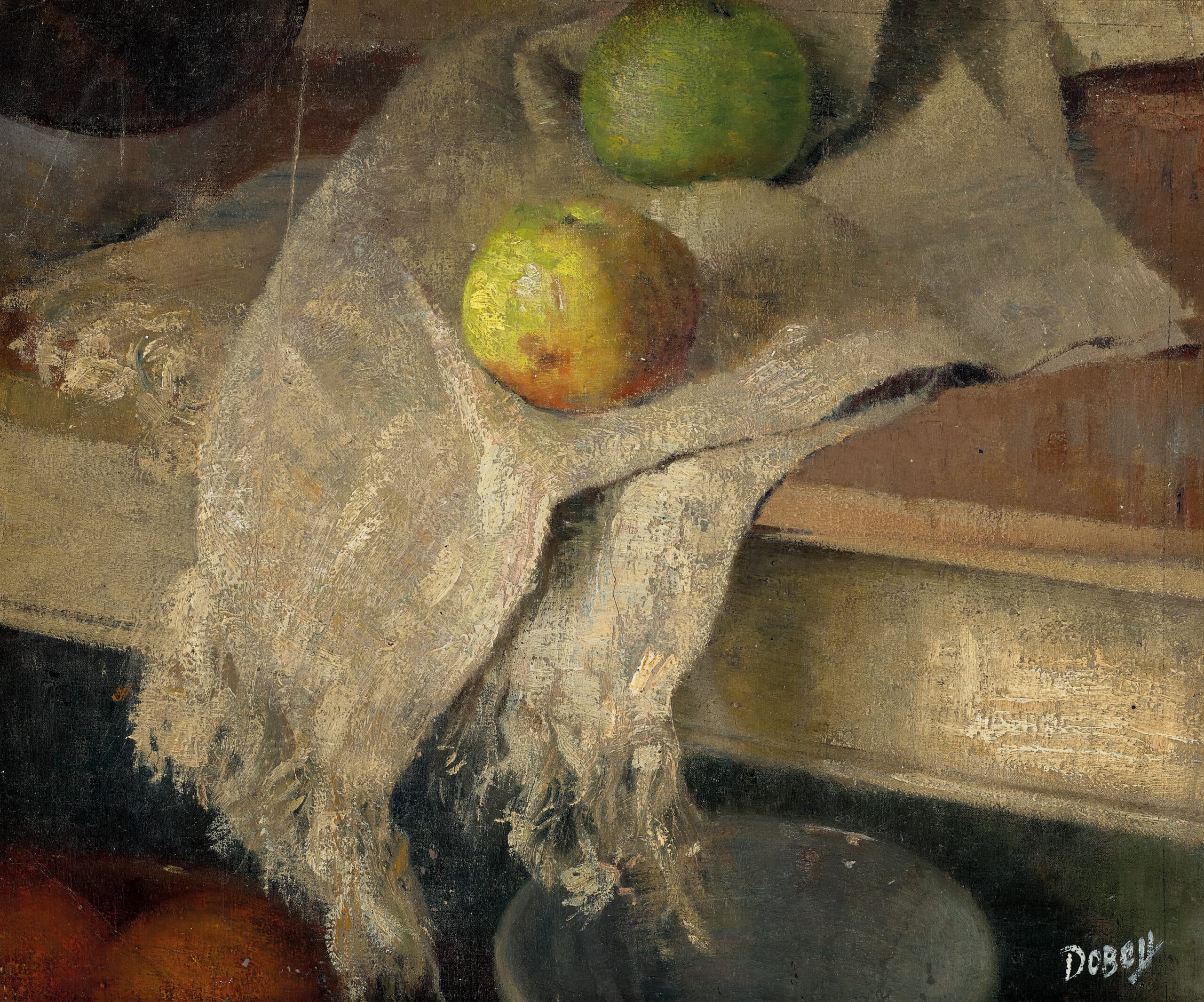 APPLES ON A CLOTH