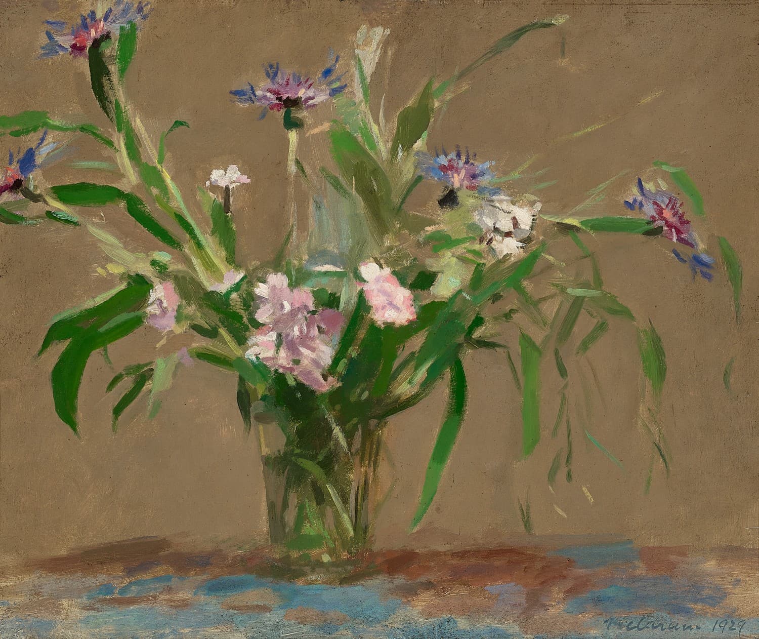 CORNFLOWERS AND CARNATIONS