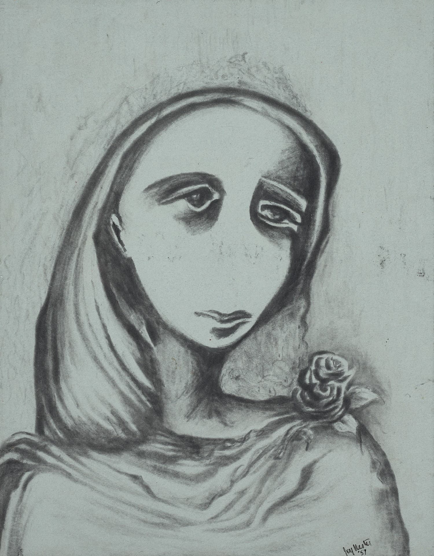 WOMAN AND ROSE