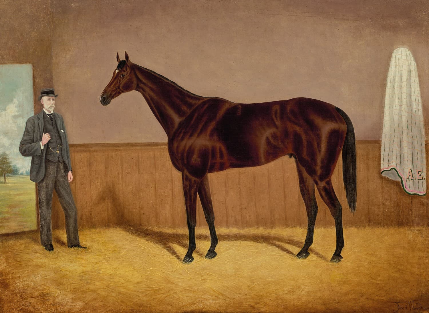 CHAMPION RACEHORSE LE VAR, WITH OWNER ALFRED ECCLES