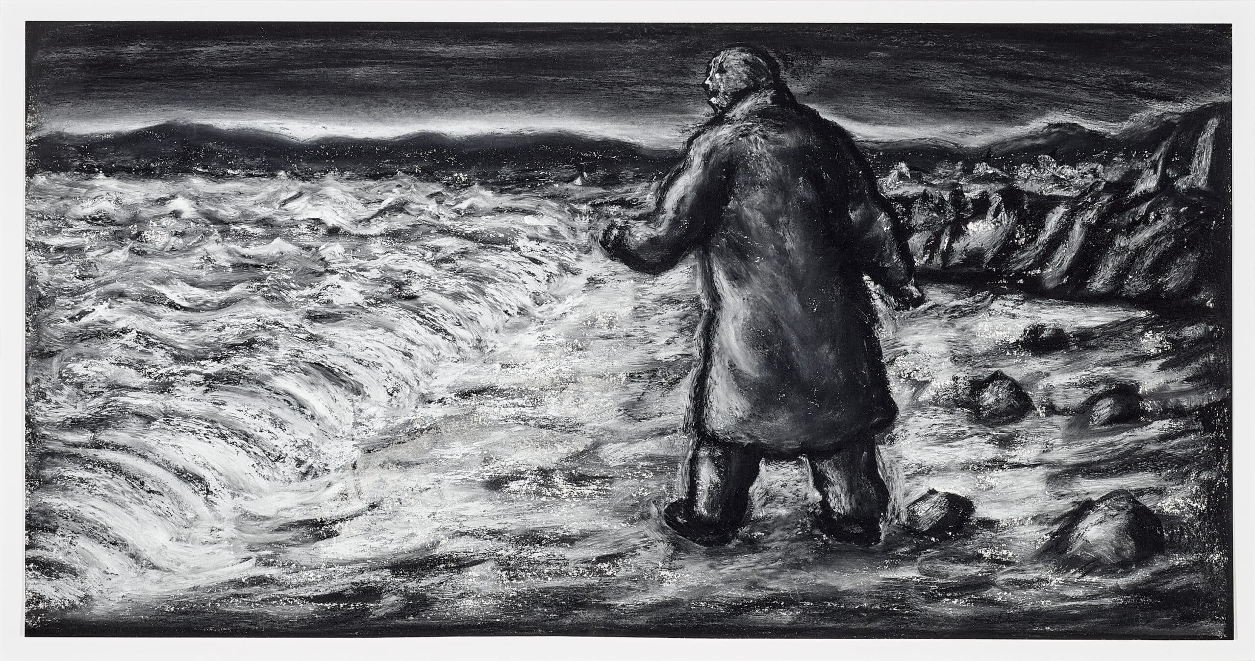 Drawing (man by the sea)