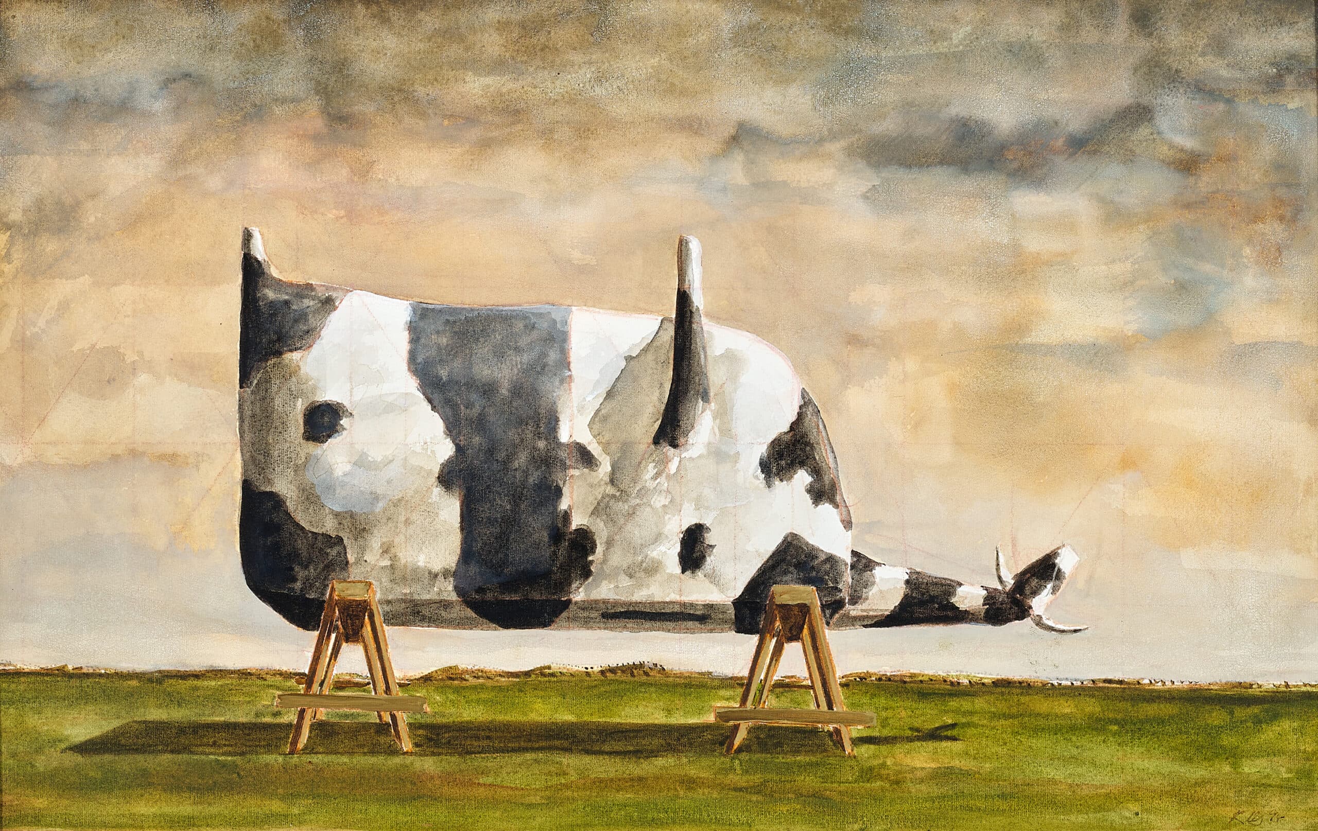 Dobell’s cow on trestle