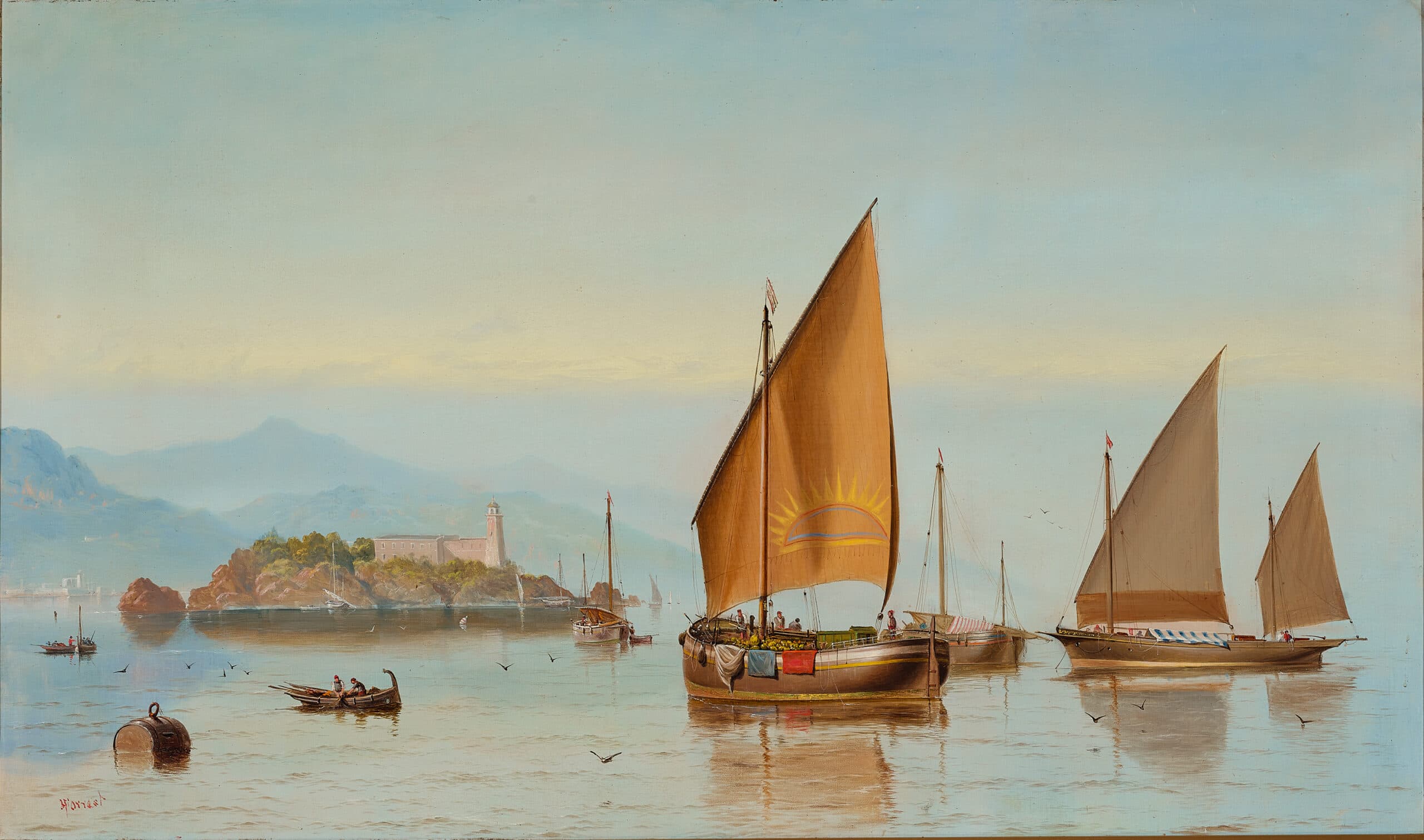 Mooring off Patras, Gulf of Patrai, Adriatic (Greece)