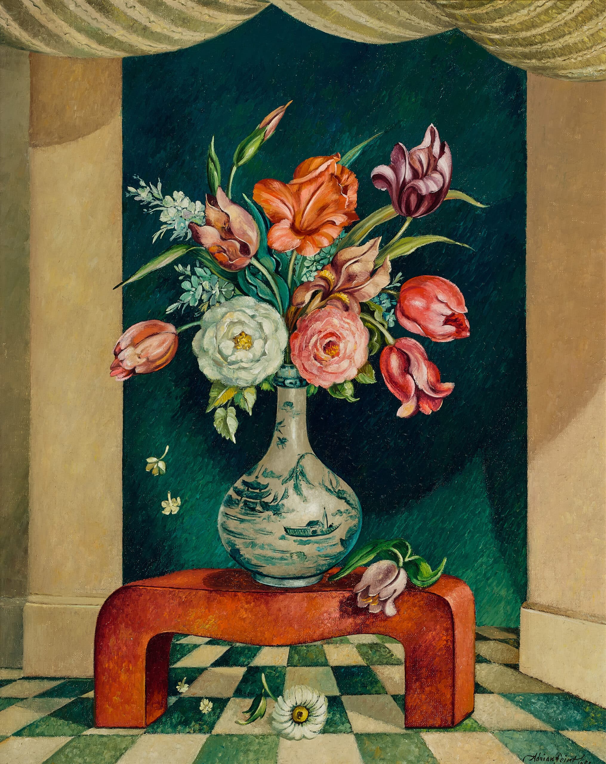 Flowers in a Chinese vase